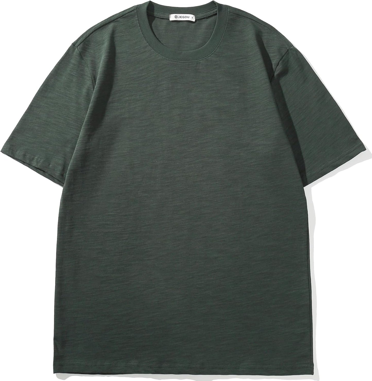 Cotton Loose Fit Thick T-Shirt Heavy Weight Crewneck Tees for Men