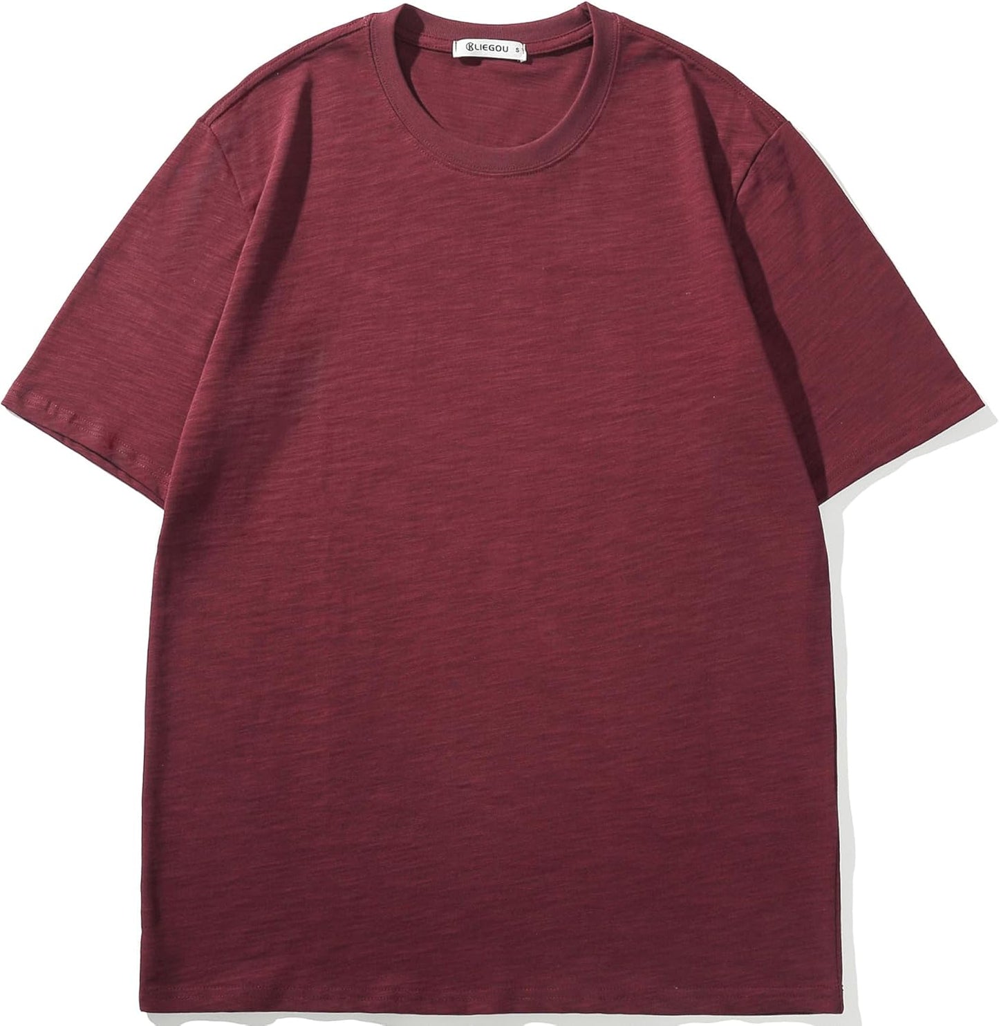 Cotton Loose Fit Thick T-Shirt Heavy Weight Crewneck Tees for Men