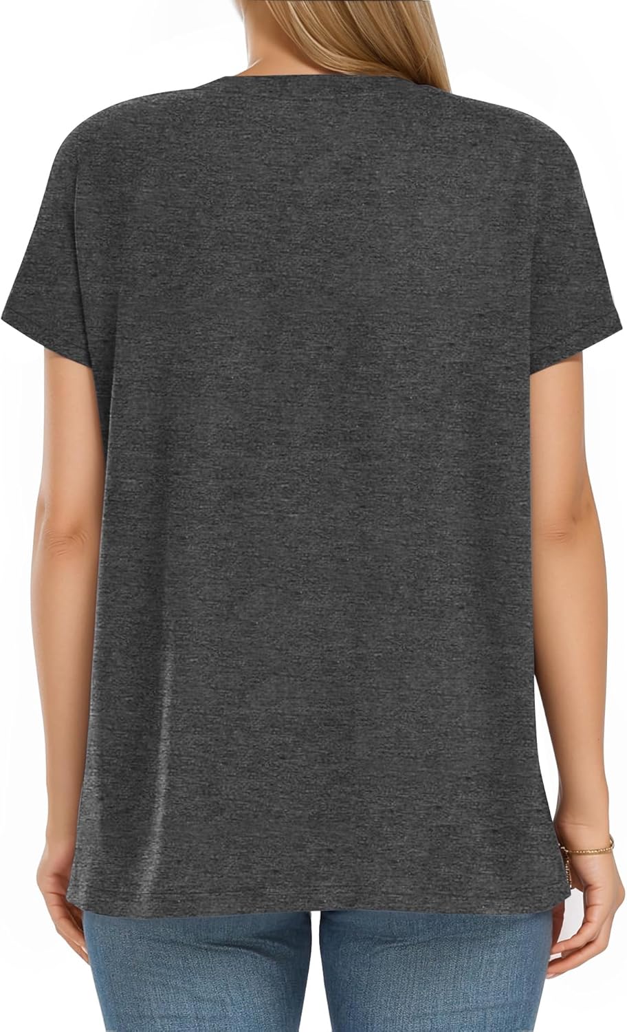 Short Sleeve Crew Neck Casual Shirts Basic Tee Summer Tops