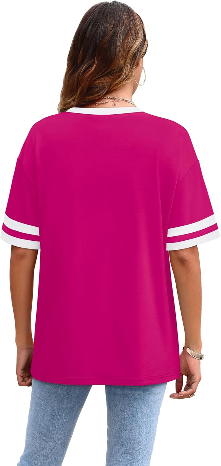 Womens T Shirts Loose Fit Short Sleeve Tees
