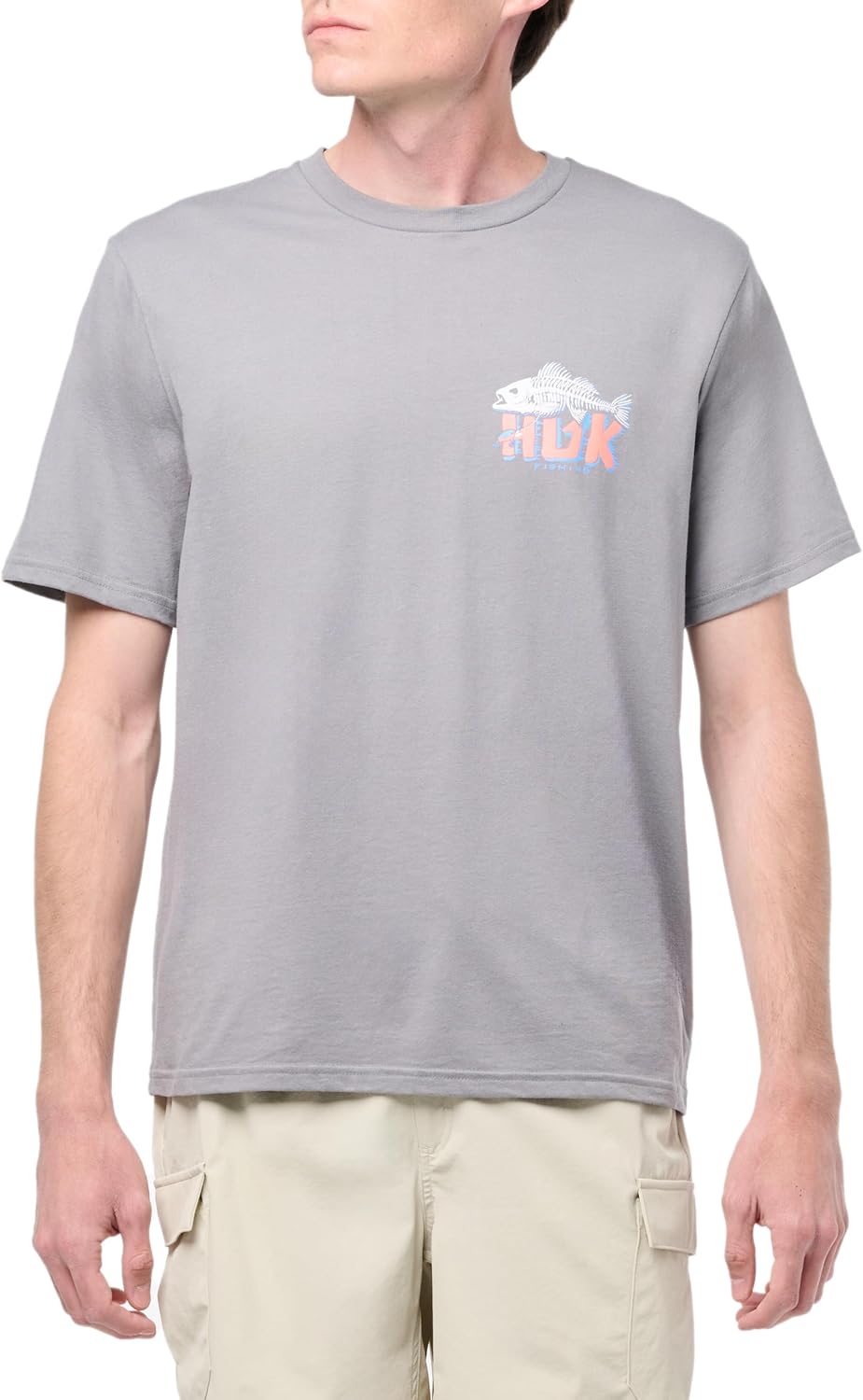 Men Fishing Graphic Tee Performance Short Sleeve Quick-Dry