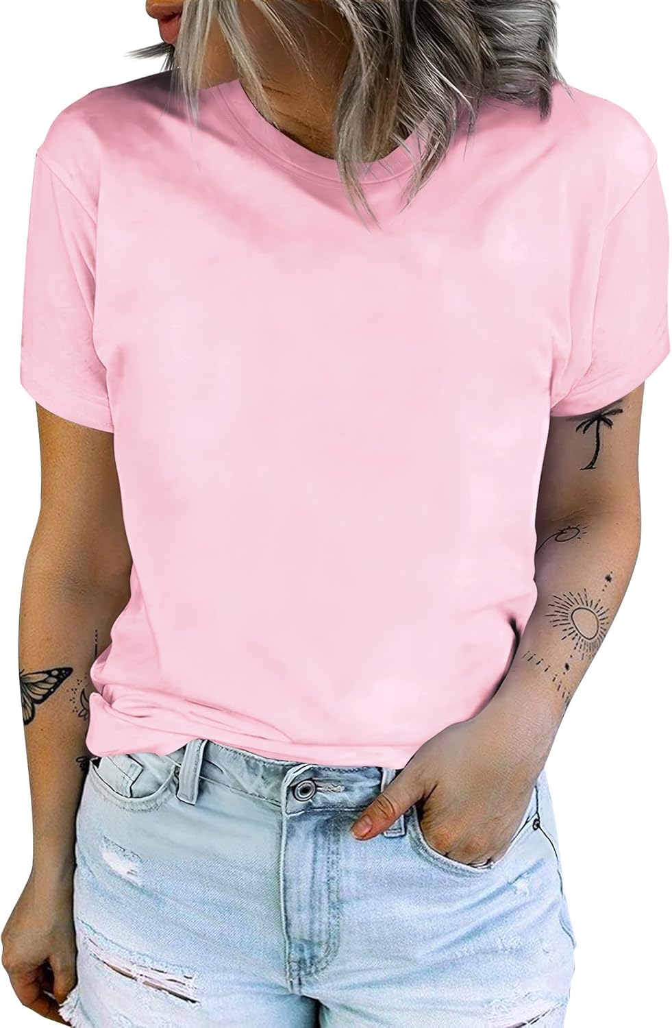Women's T Shirts Crewneck Short Sleeve Shirt