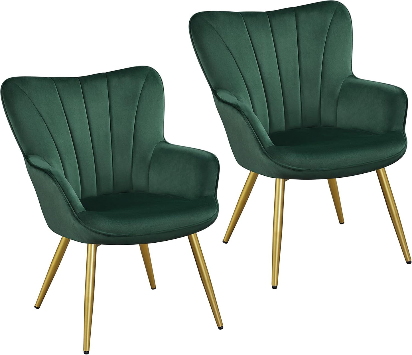 Yaheetech PU Leather Armchair Modern Accent Chair with Metal Legs