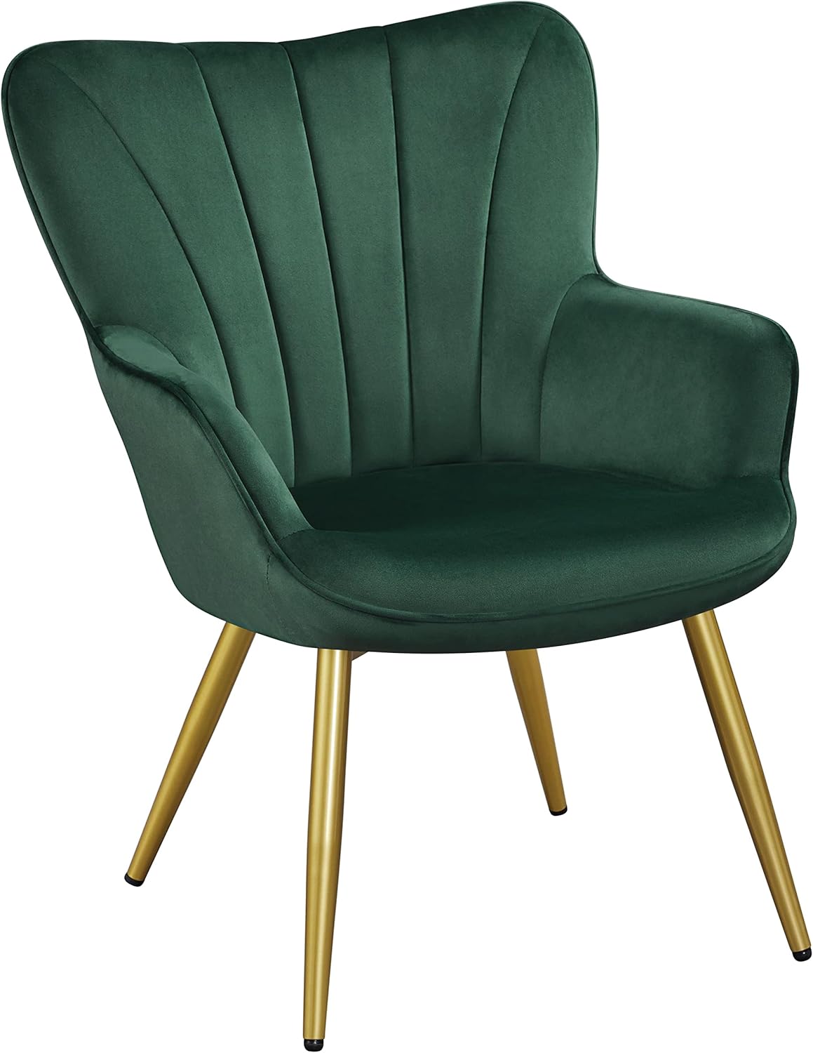 Yaheetech PU Leather Armchair Modern Accent Chair with Metal Legs