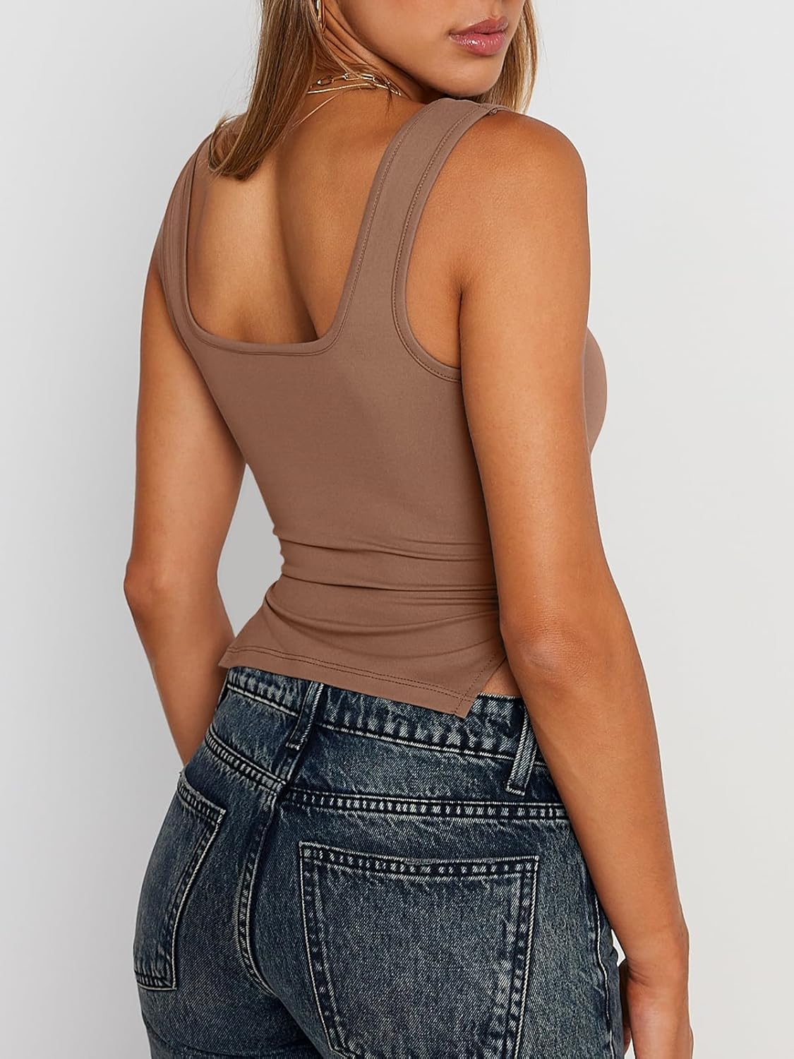 Womens Backless Crop Tops Summer Y2K Tank Tops Cute Basics Going Out Clothes