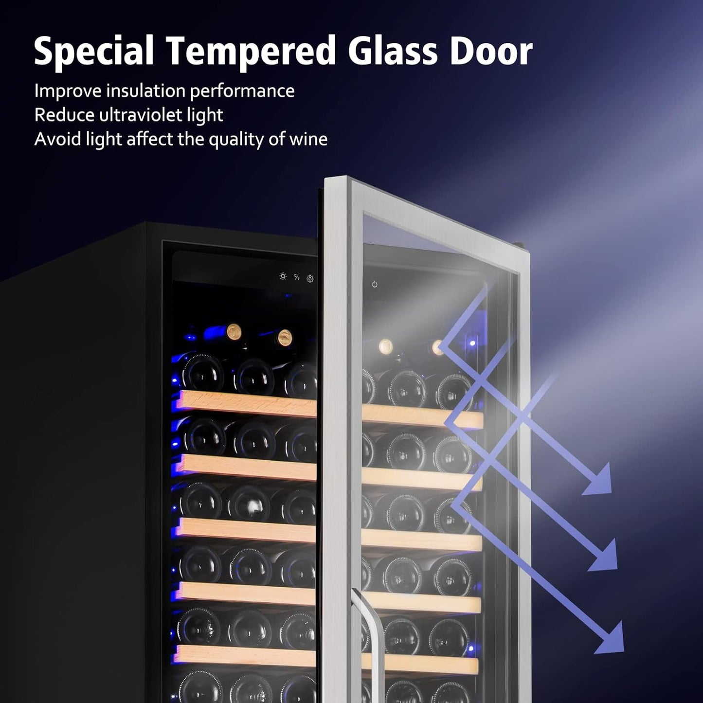 24 Inch Beverage Refrigerator Outdoor Under Counter Beverage Cooler for Patio
