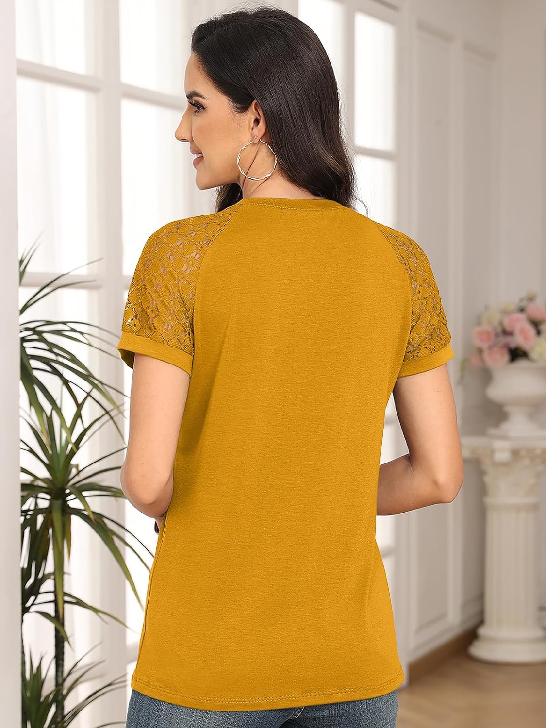 Spring Shirts Trendy Vacation Outfits Short Sleeve Tee