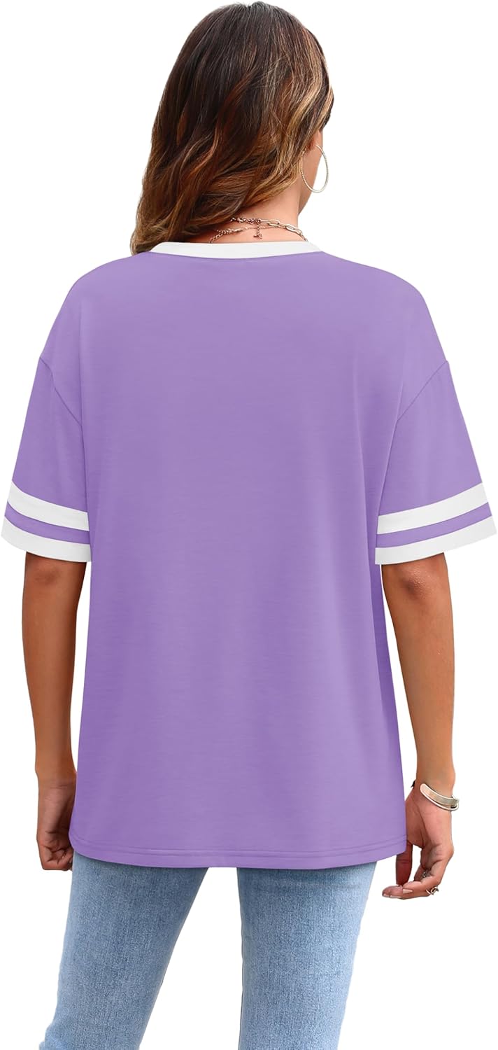 Womens T Shirts Loose Fit Short Sleeve Tees