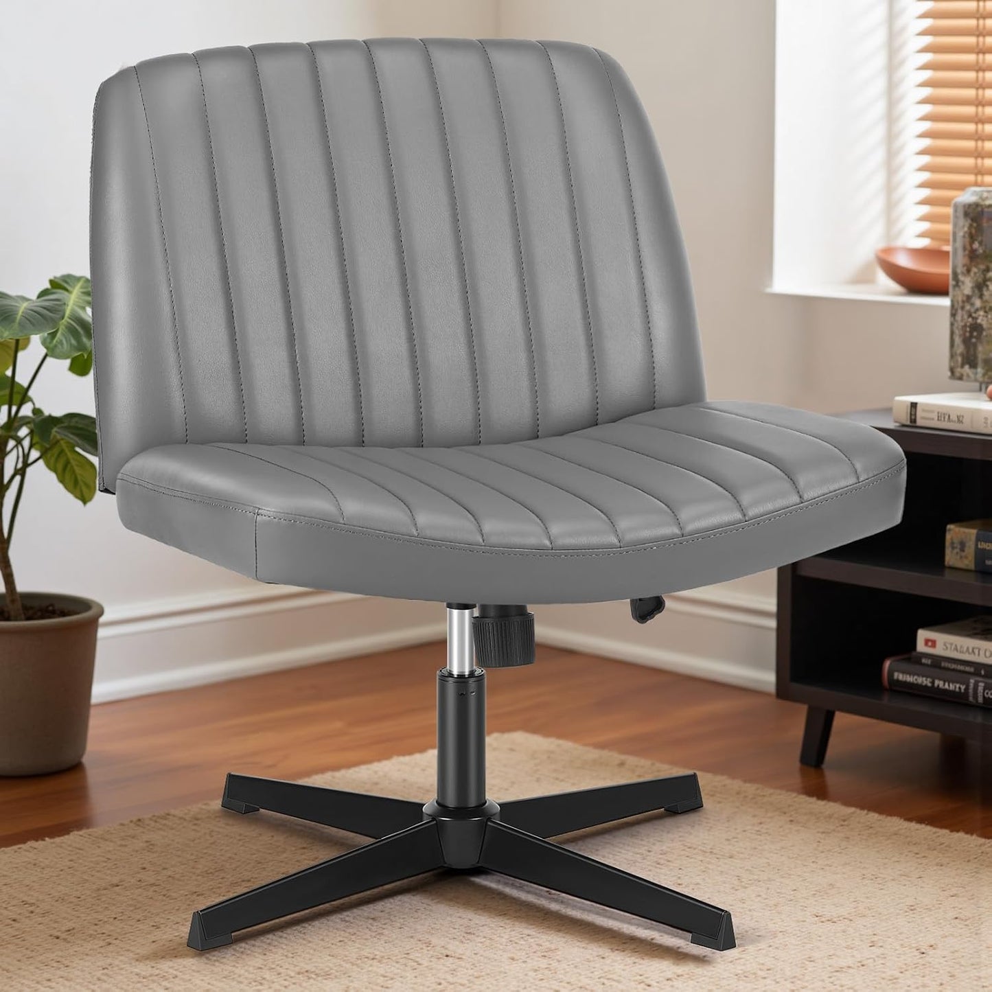 DUMOS Criss Cross Chair Legged Office Wide Comfy Desk Seat