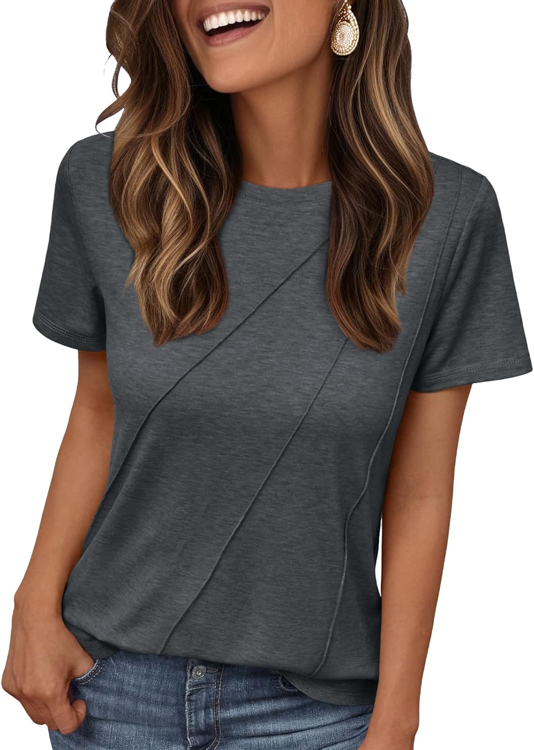 Womens Summer Tops Workout Shirts Beach Vacation Outfits Business Tshirts