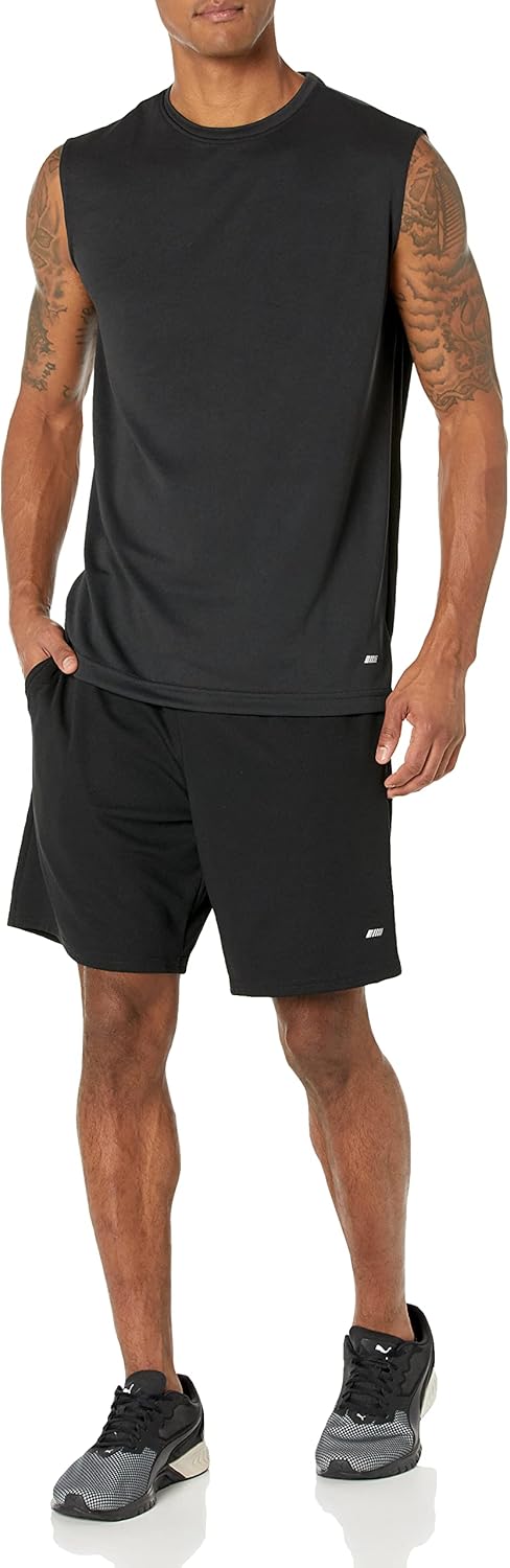 Essentials Men's Active Performance Tech Muscle Tank Pack of 2