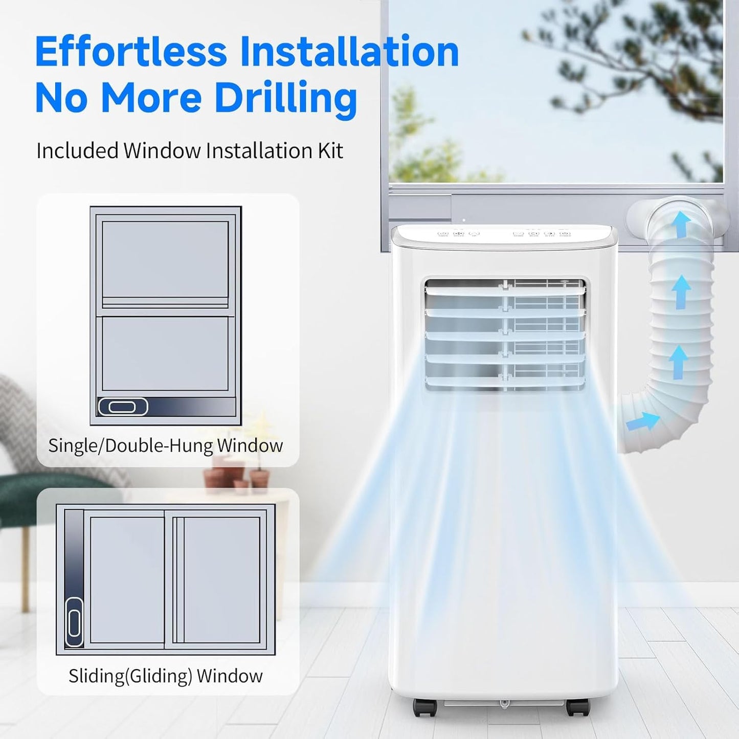 12000 BTU Portable Air Conditioner 3 in 1 AC Dehumidifier Fan with Timer Remote for Rooms