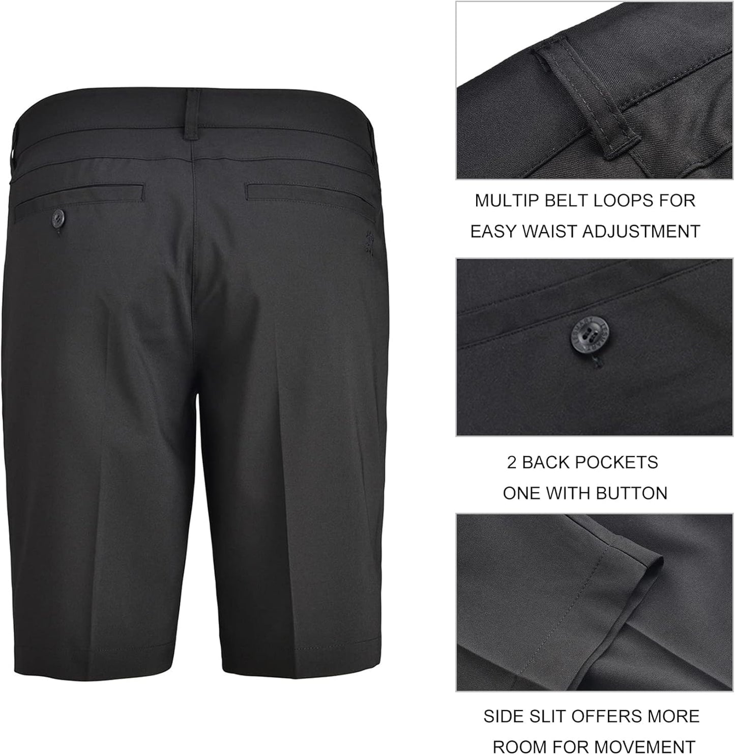 Womens Golf Shorts Lightweight Stretch Relaxed Fit Knee Length Ladies Bermuda Shorts