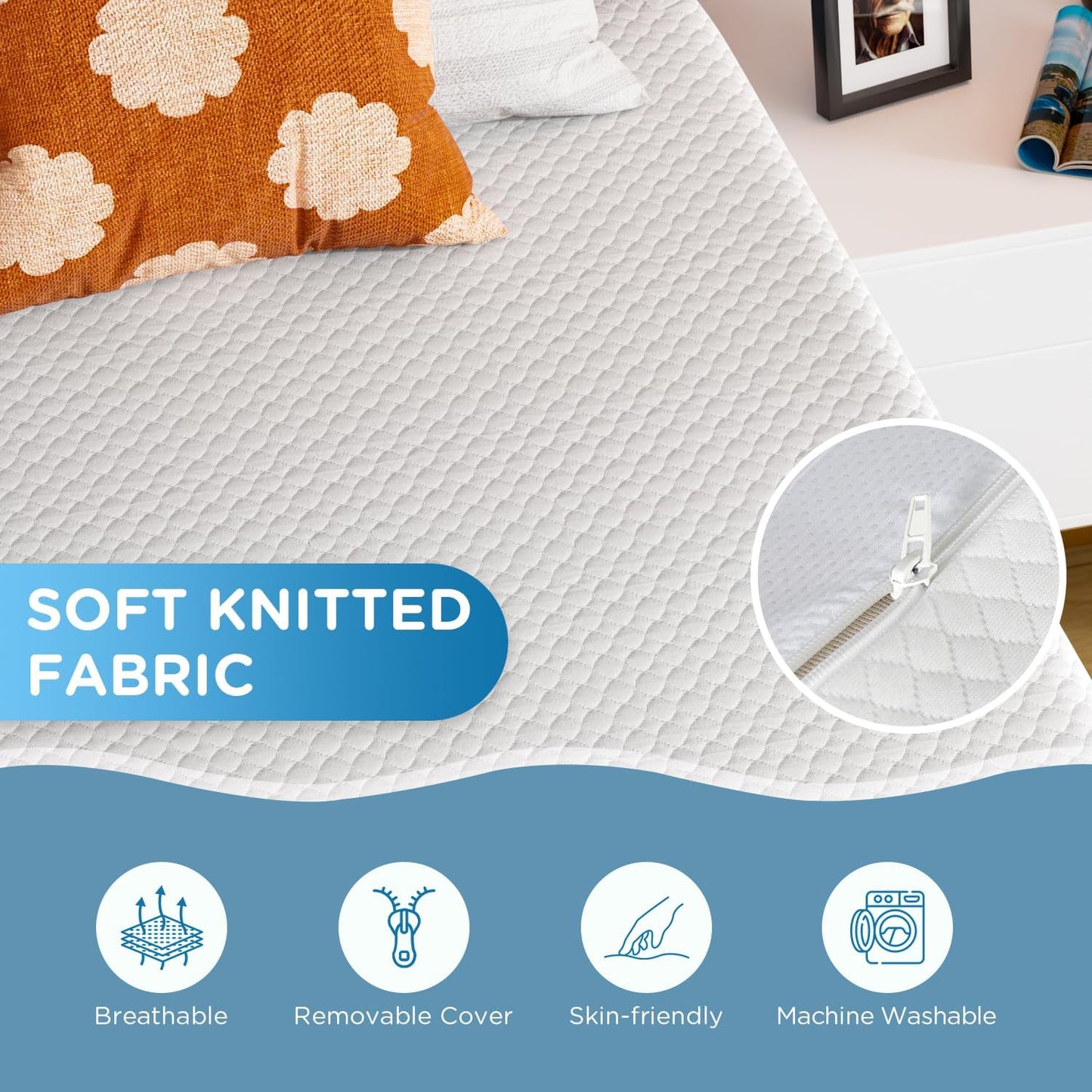 Twin 6 Inch Gel Memory Foam Mattress in a Box Medium Firm