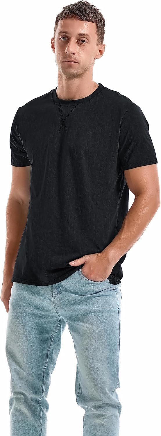 Men's T-Shirts Premium Cotton Crew Neck Tees