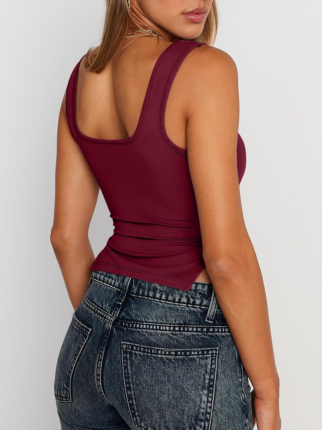 Womens Backless Crop Tops Summer Y2K Tank Tops Cute Basics Going Out Clothes