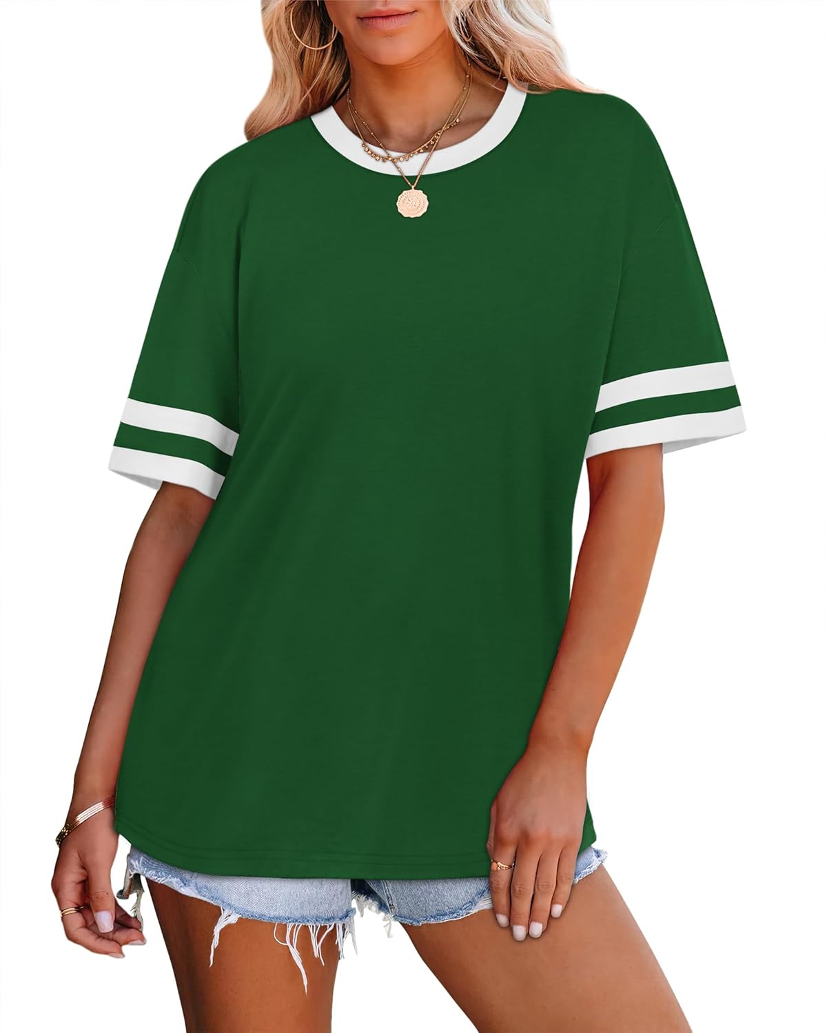 Womens T Shirts Loose Fit Short Sleeve Tees