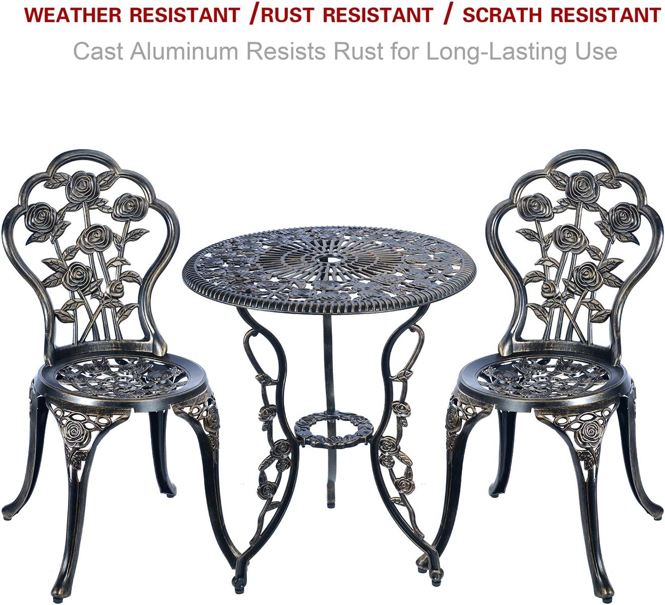 C/G 3 Piece Bistro Set Outdoor Patio Table