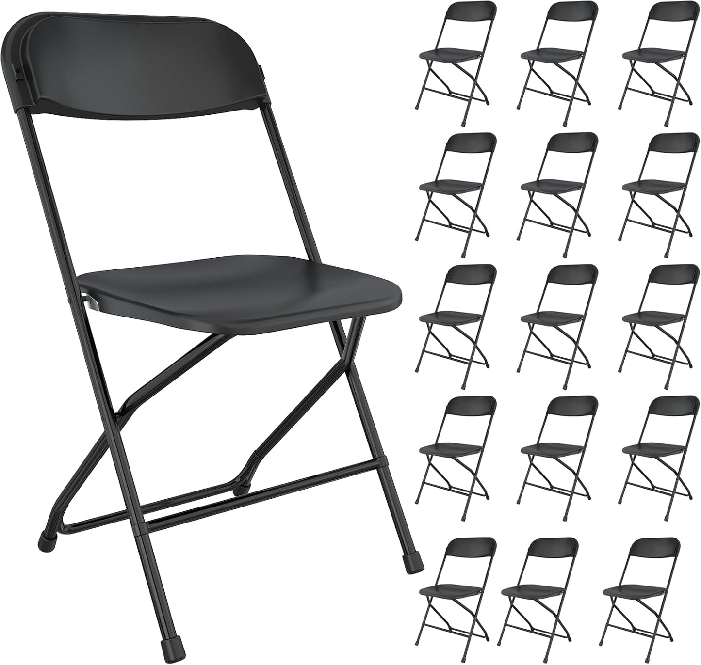 10 Pack White Folding Chairs Portable Party Chairs