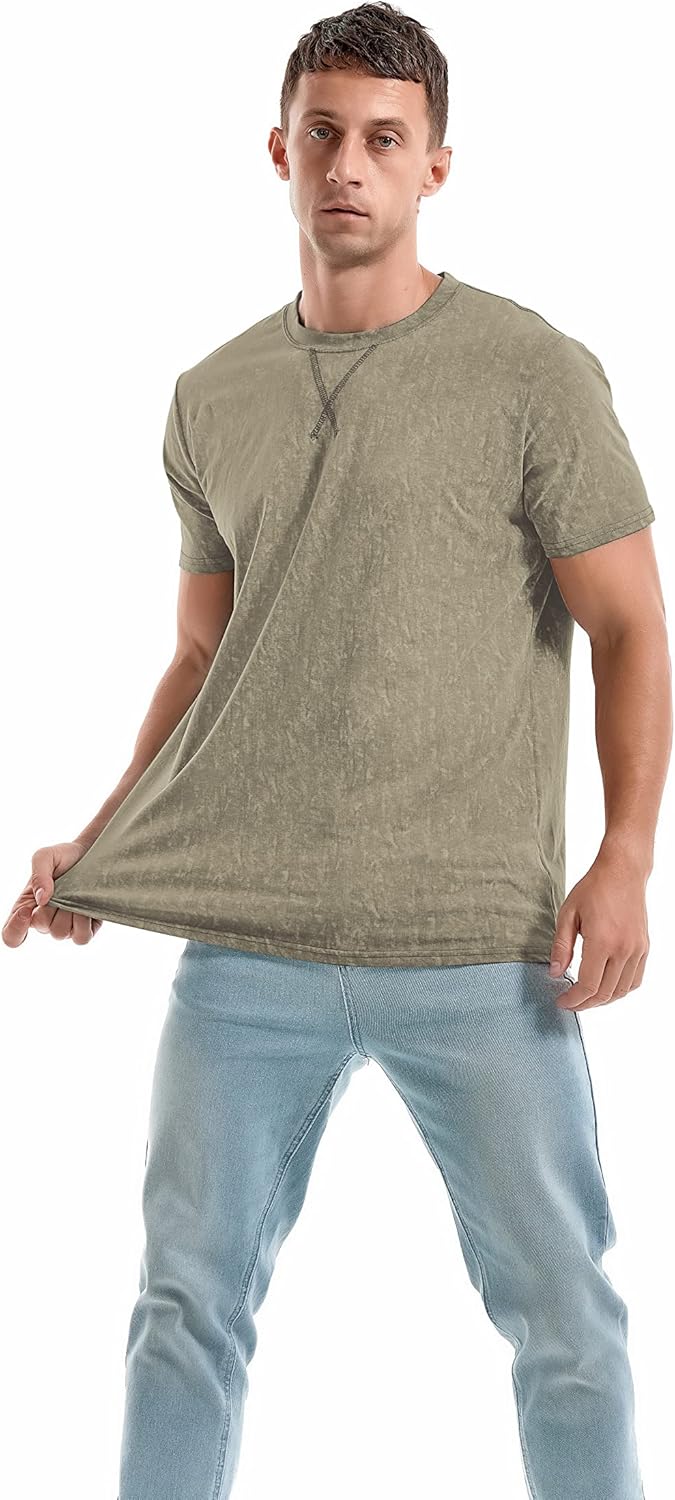 Men's T-Shirts Premium Cotton Crew Neck Tees