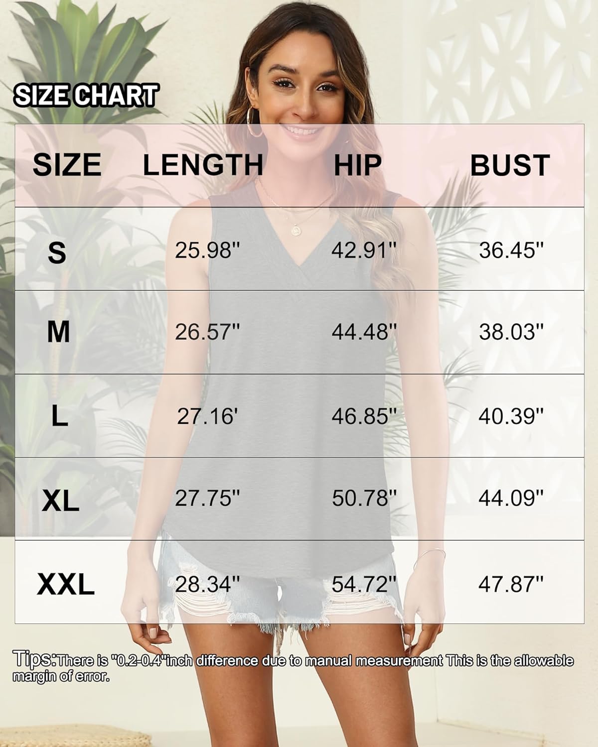 Womens V Neck Tank Tops Summer Sleeveless Tunic Casual Basic True Classic Tees