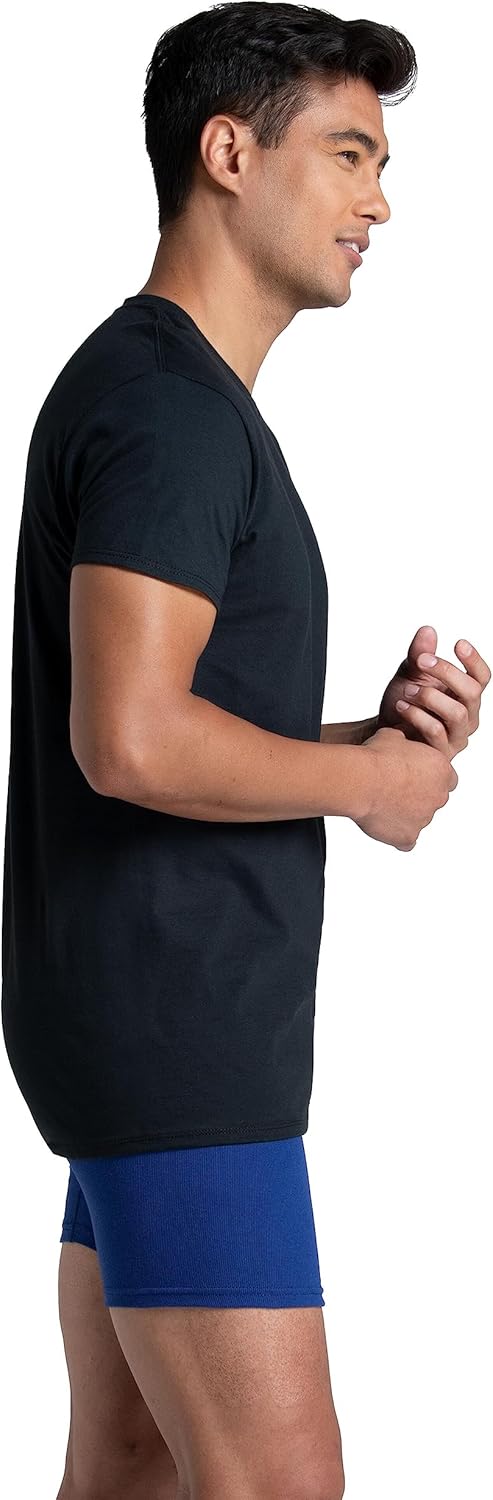 Men's Crew Tee Undershirts Moisture Wicking & Tag Free Comfy Outfits