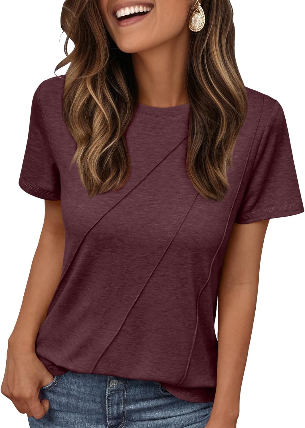 Womens Summer Tops Workout Shirts Beach Vacation Outfits Business Tshirts