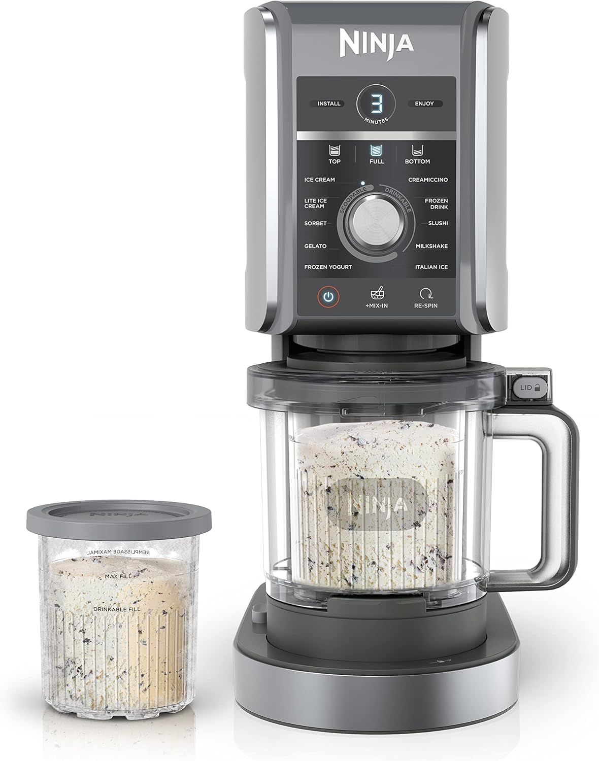 Ninja NC301 CREAMi Ice Cream Maker, for Gelato, Mix-ins, Milkshakes, Sorbet, Smoothie Bowls & More