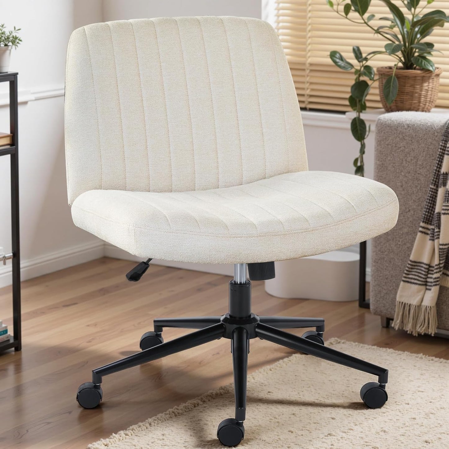 DUMOS Criss Cross Chair Legged Office Wide Comfy Desk Seat