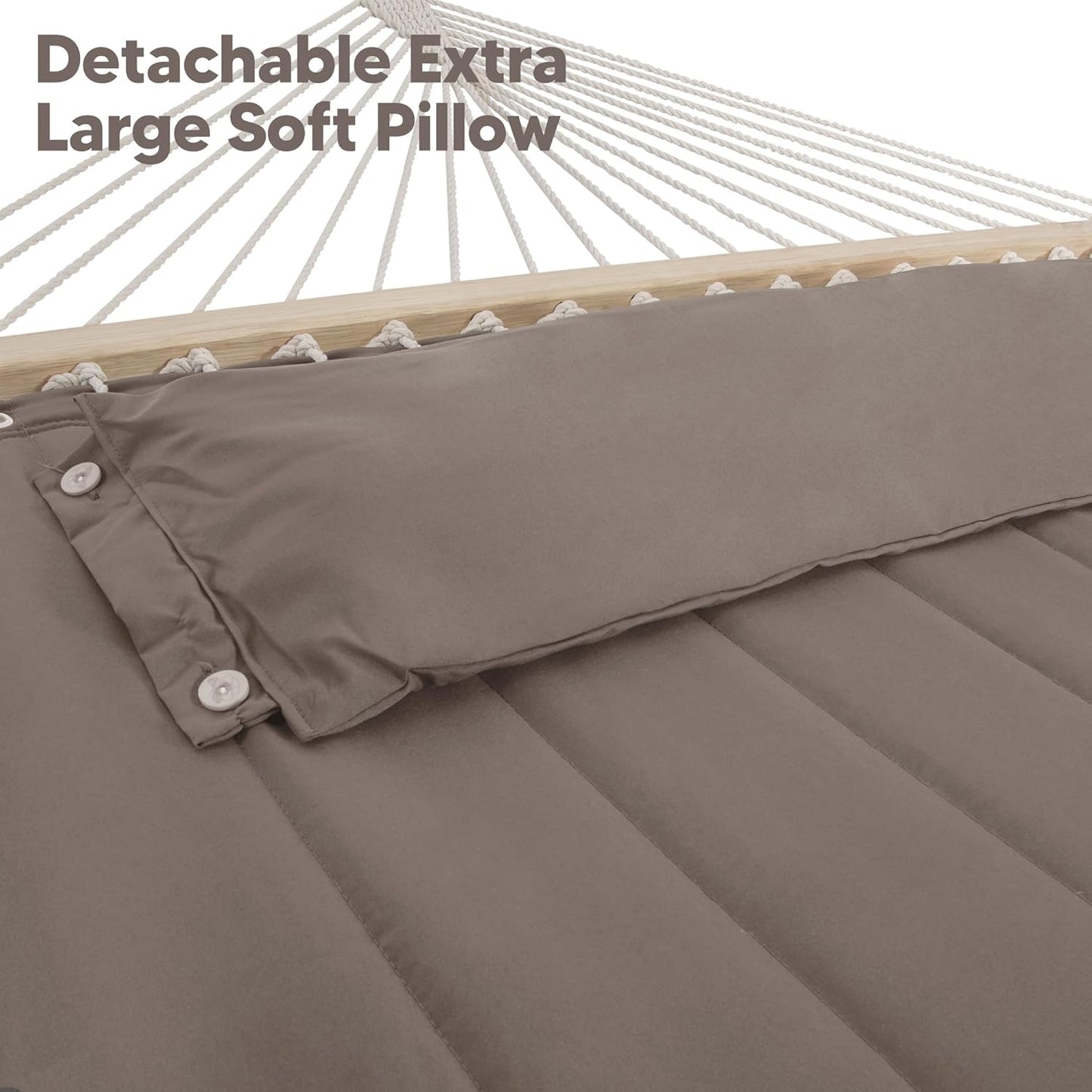2 Person Hammock with Stand Heavy Duty Portable Dark Grey