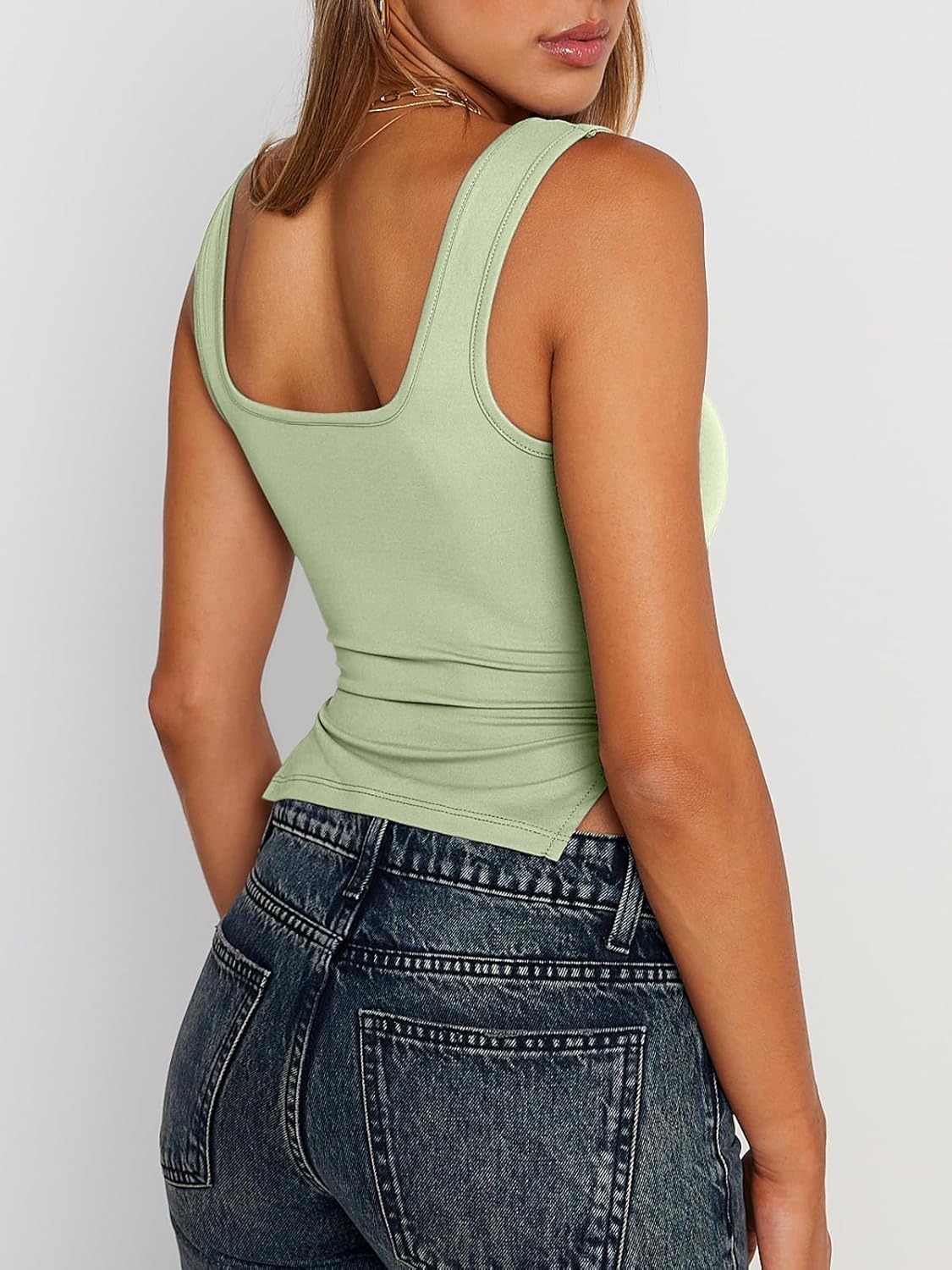 Womens Backless Crop Tops Summer Y2K Tank Tops Cute Basics Going Out Clothes
