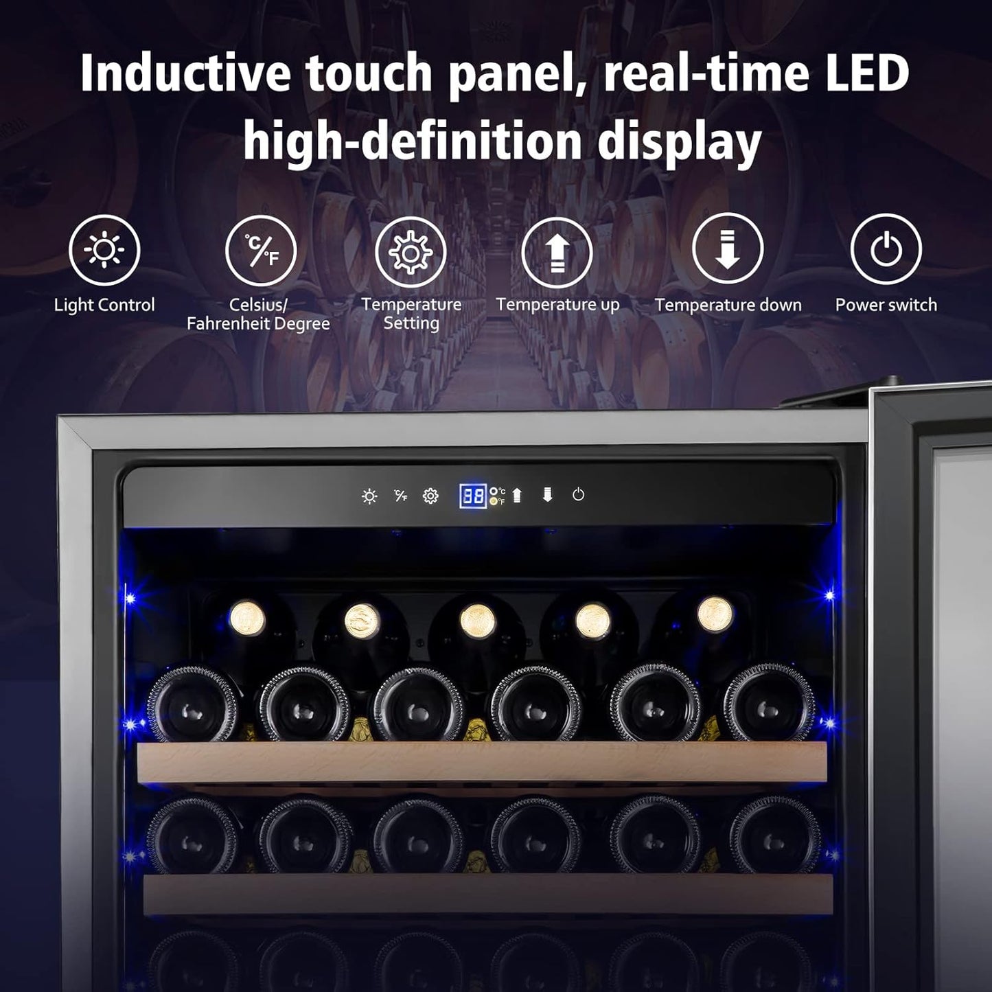 24 Inch Beverage Refrigerator Outdoor Under Counter Beverage Cooler for Patio