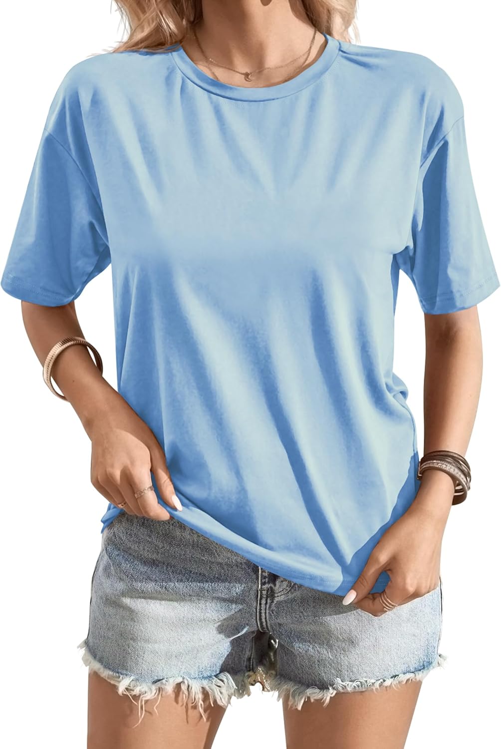 Women's T Shirts Crewneck Short Sleeve Shirt