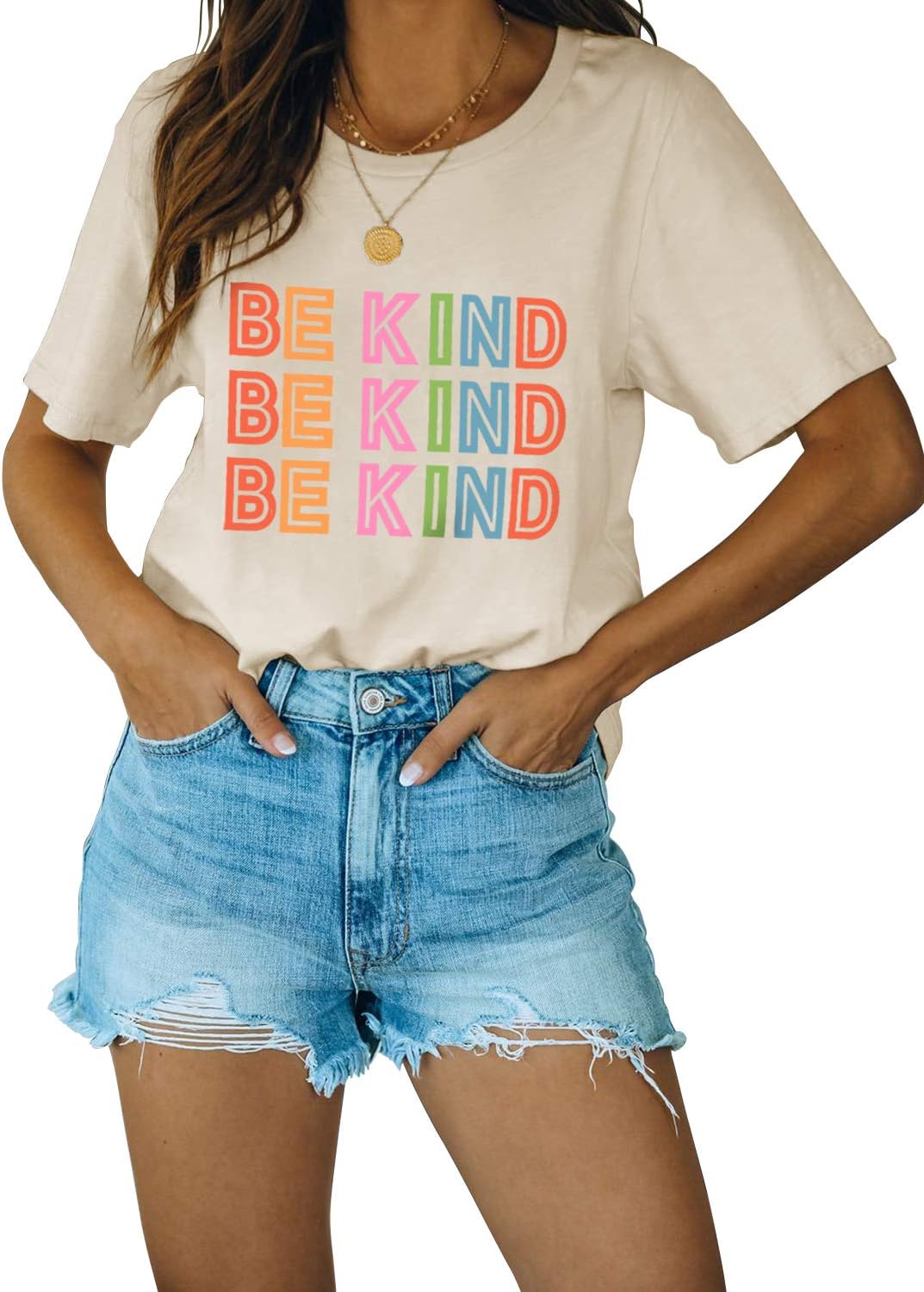 Womens Be Kind Shirt Short Sleeve Graphic Tees