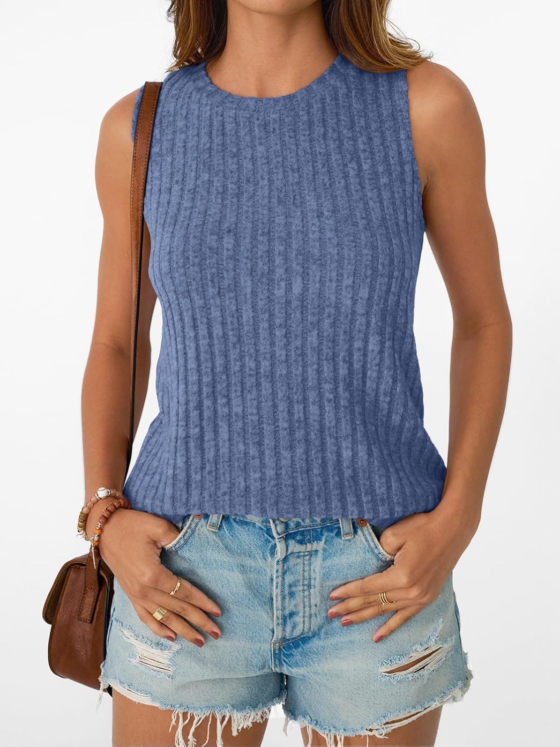 Womens Tank Tops Sleeveless Tunic Summer Basic Soft Casual Trendy Vacation Outfits