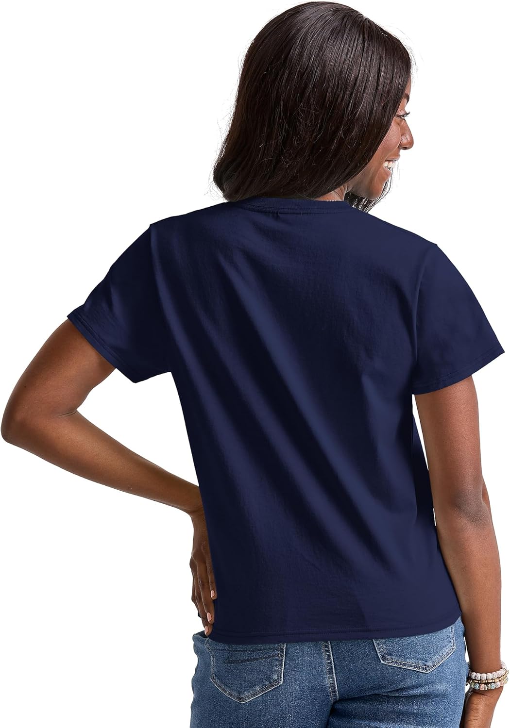 Cotton Crewneck Tee, Classic Fit T-Shirt for Women