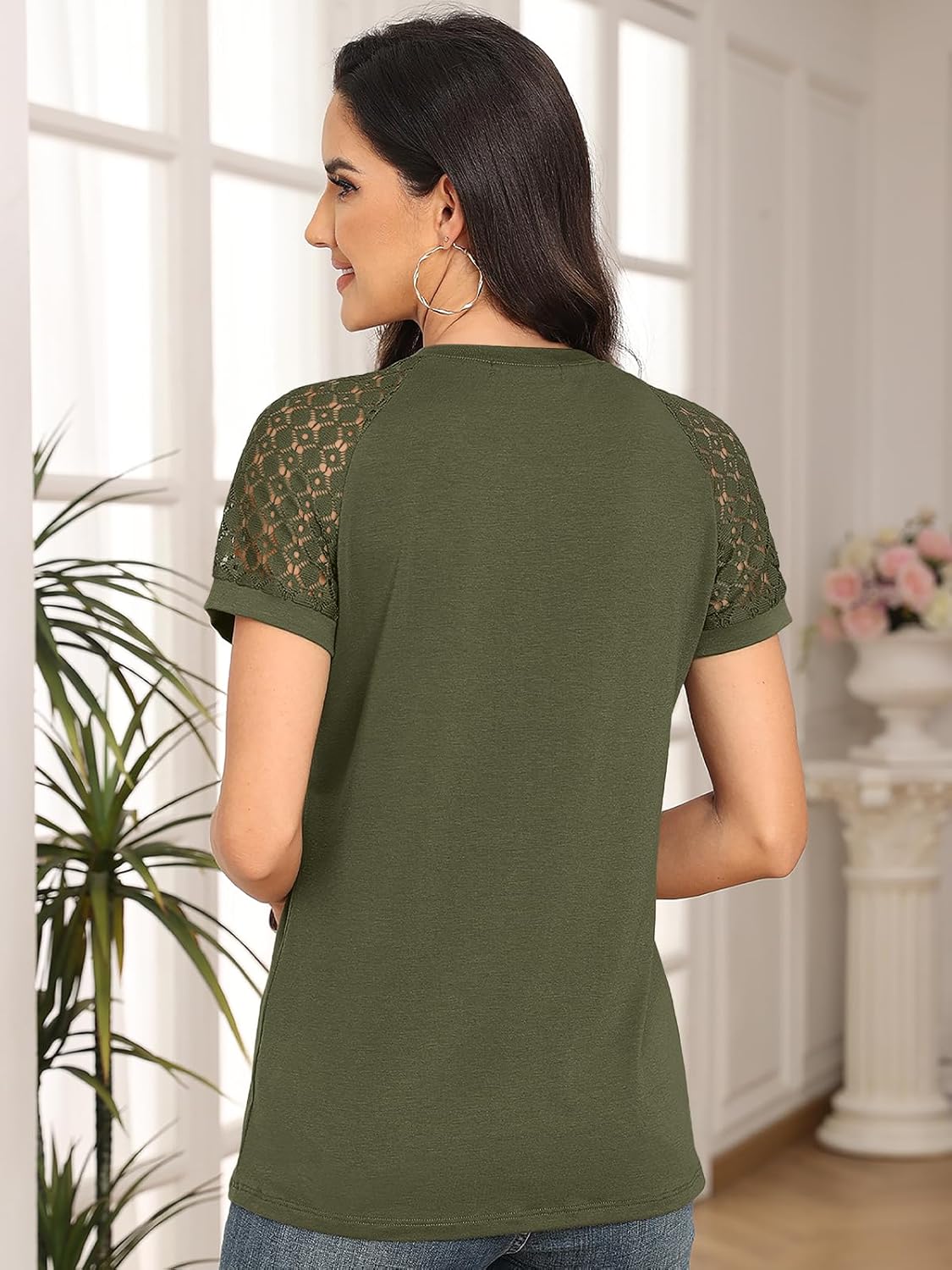 Spring Shirts Trendy Vacation Outfits Short Sleeve Tee