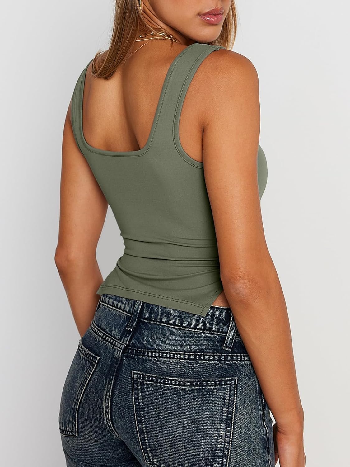 Womens Backless Crop Tops Summer Y2K Tank Tops Cute Basics Going Out Clothes