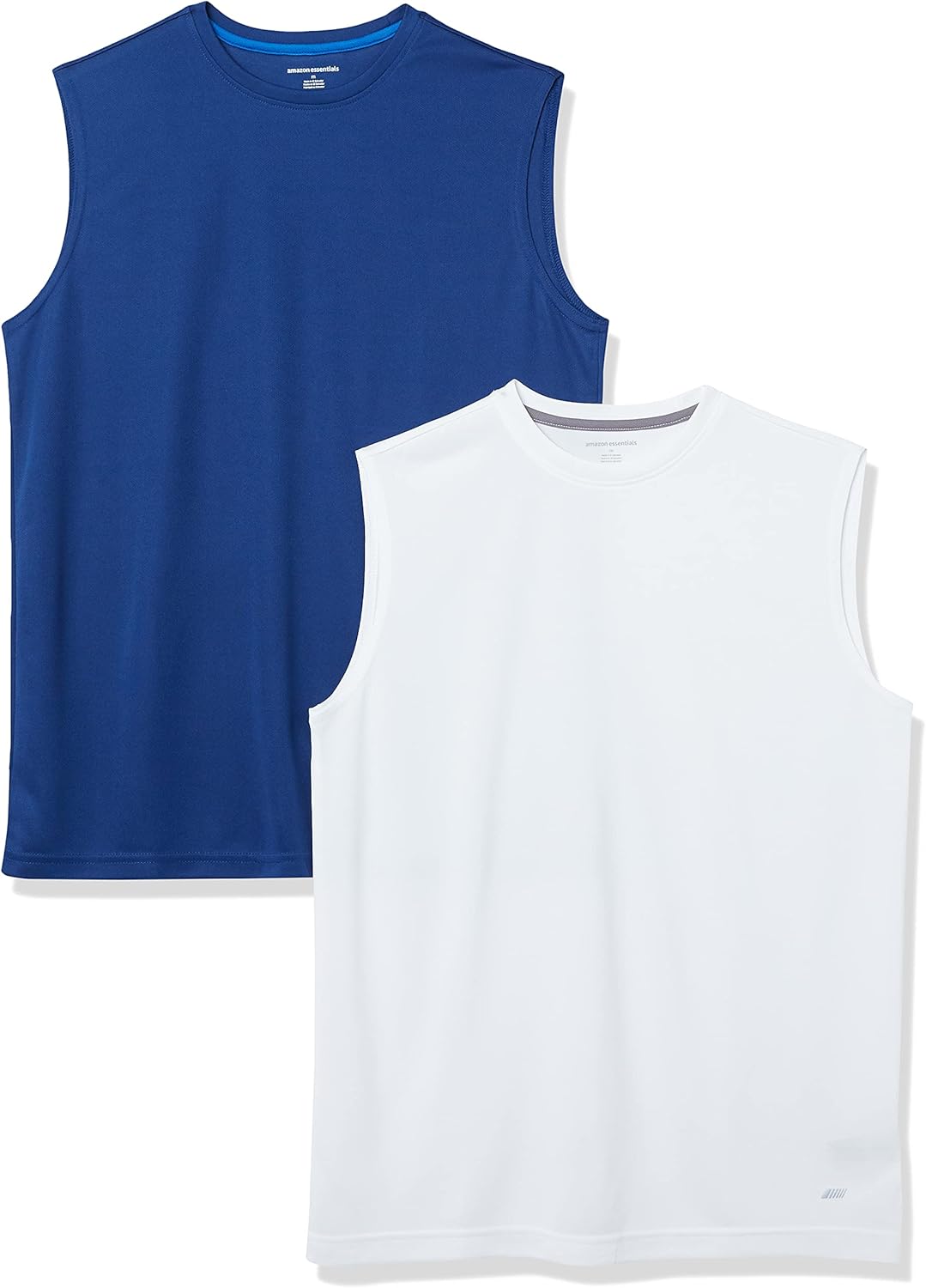 Essentials Men's Active Performance Tech Muscle Tank Pack of 2