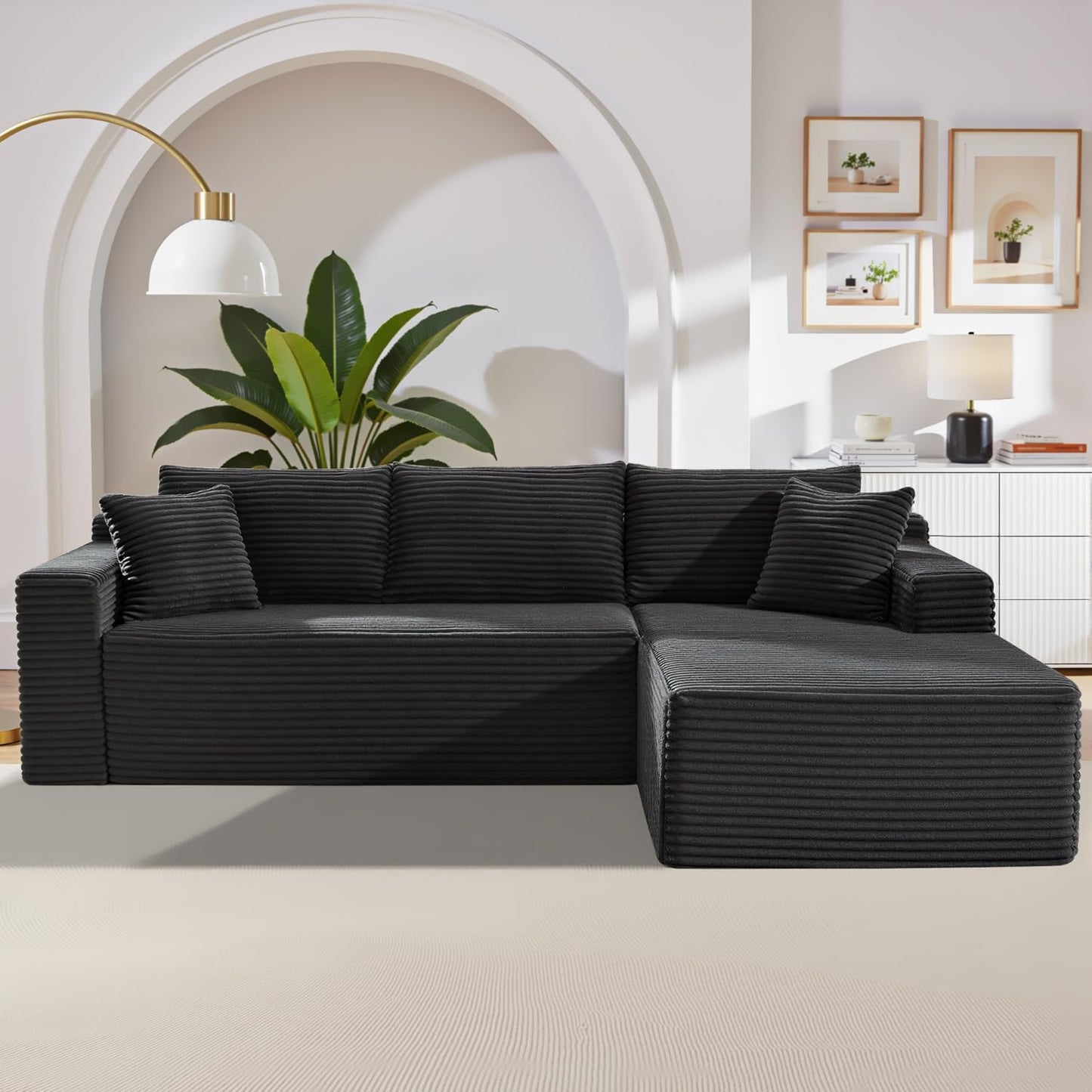 105 Inch Cloud Sectional Couch with Deep Seat