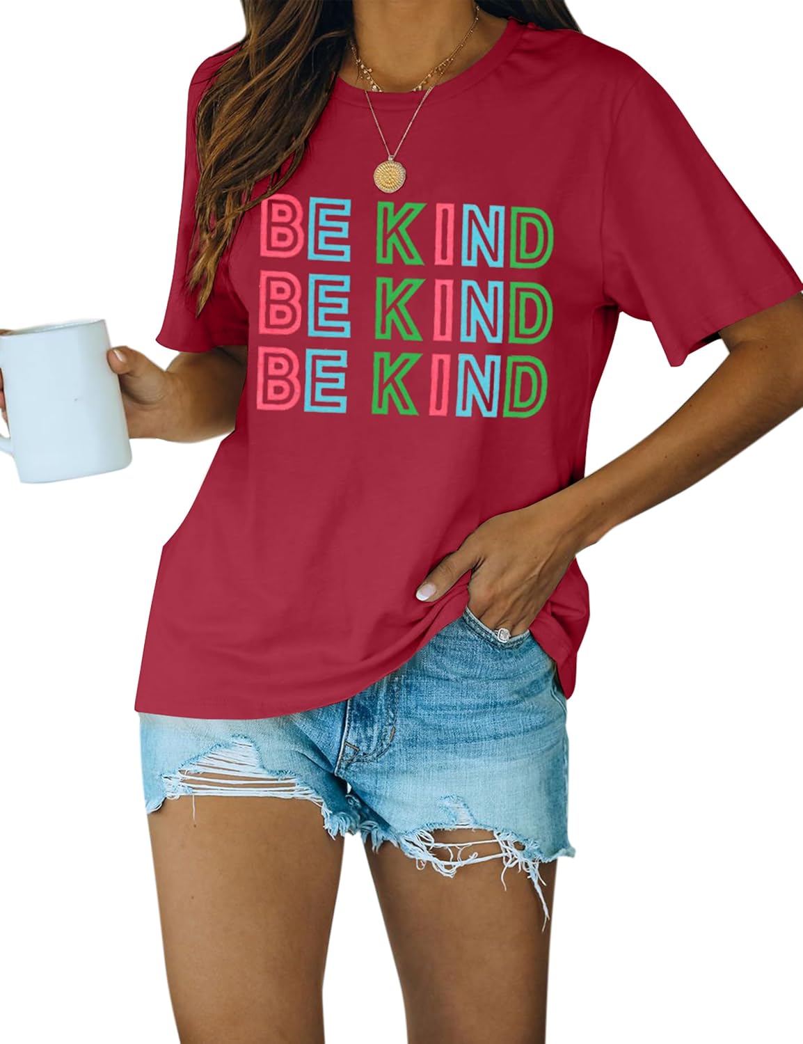 Womens Be Kind Shirt Short Sleeve Graphic Tees