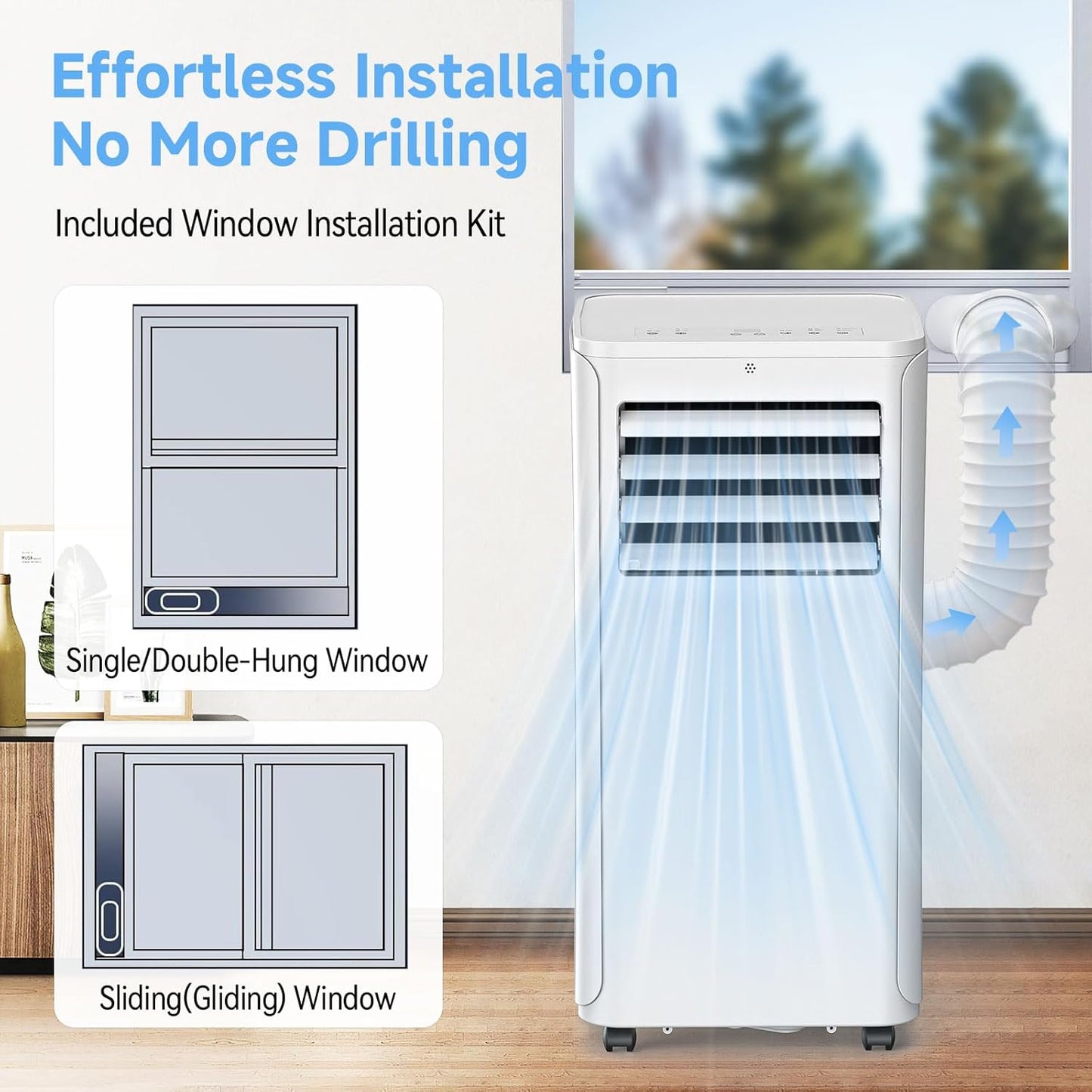 12000 BTU Portable Air Conditioner 3 in 1 AC Dehumidifier Fan with Timer Remote for Rooms