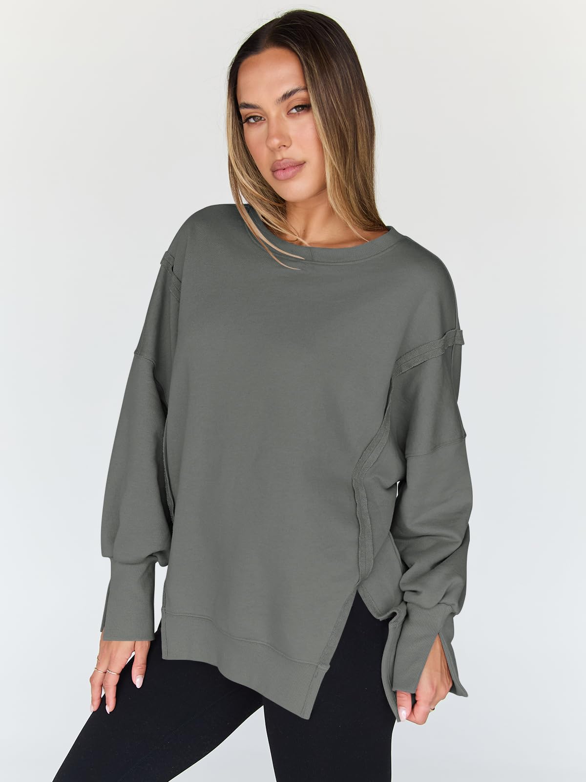 Womens Oversized Sweatshirts Hoodies Crewneck Shirts Fall Outfits