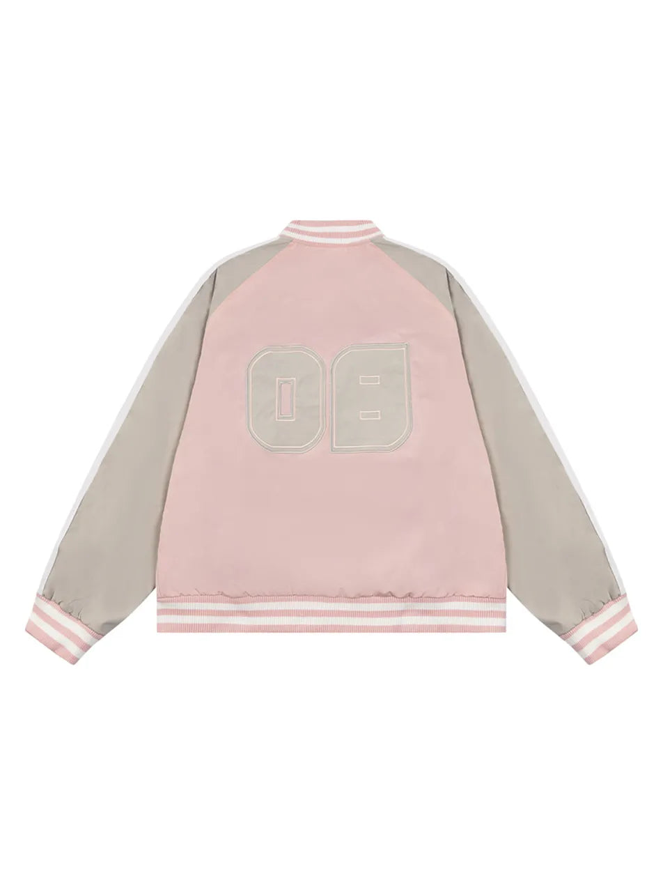 Women's Stylish Letter Patchwork Baseball Jacket
