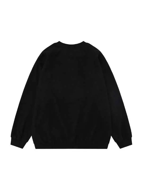 Women's Leisure Letter Washed Crew Neck Sweatshirt