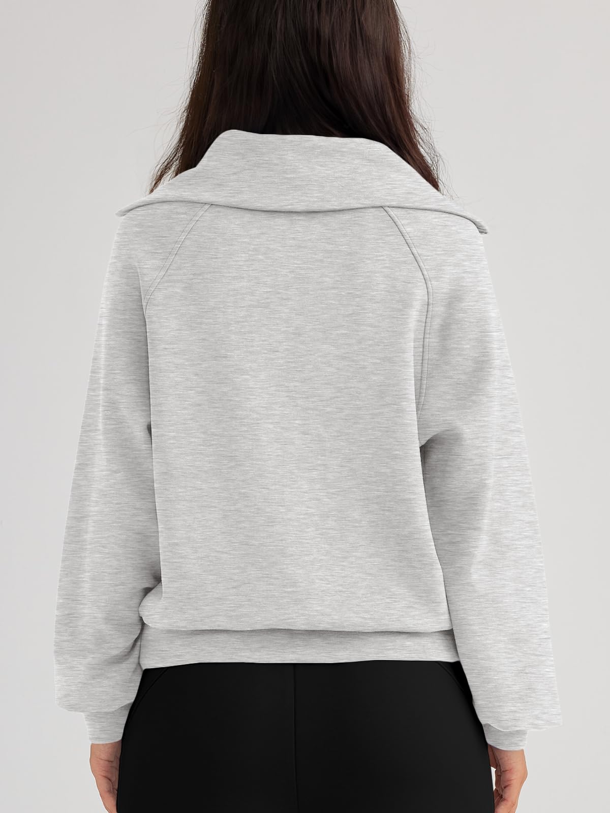 Womens Oversized Sweatshirts Half Zip Pullover Long