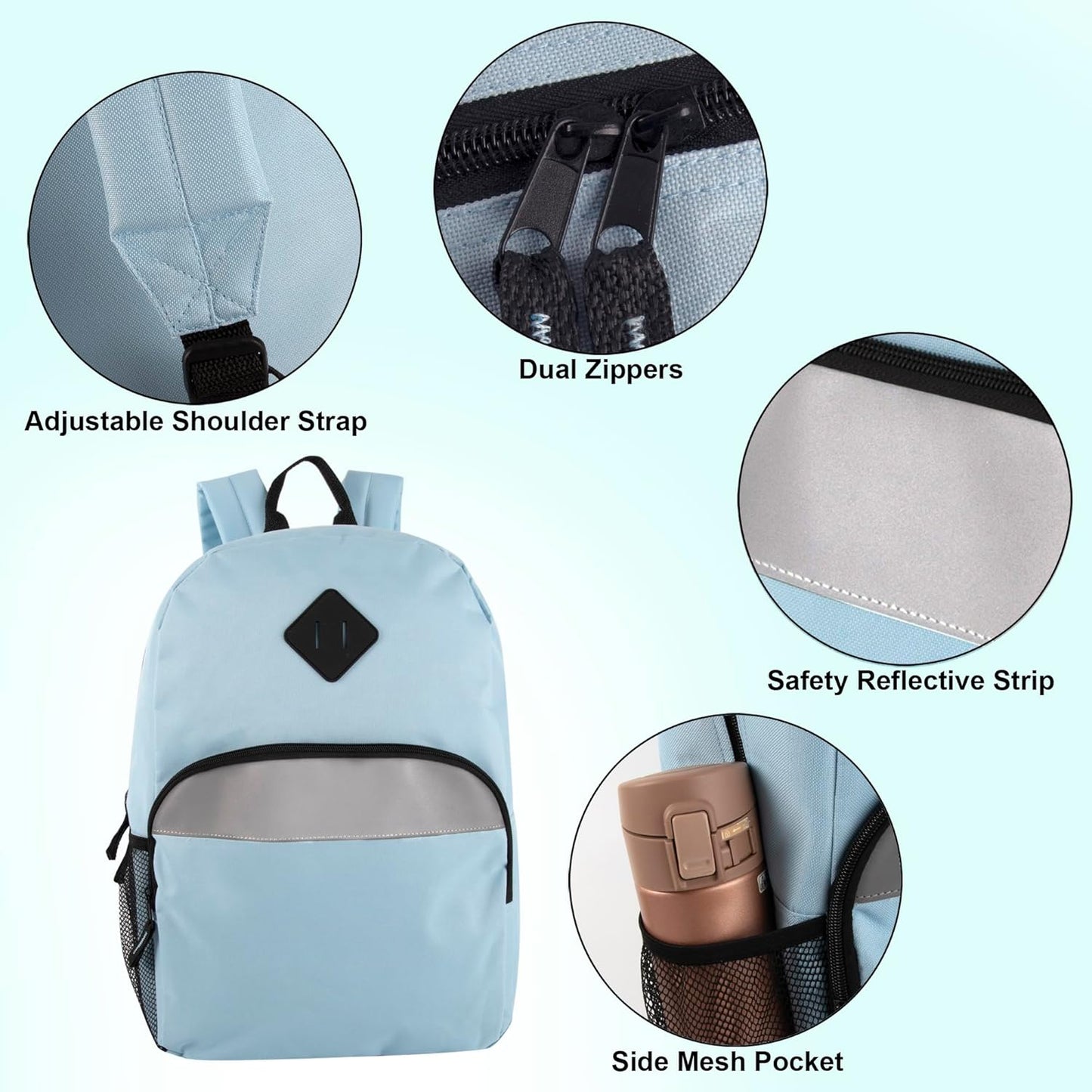 Kids Reflective Backpack Wholesale 24 Pack Backpacks