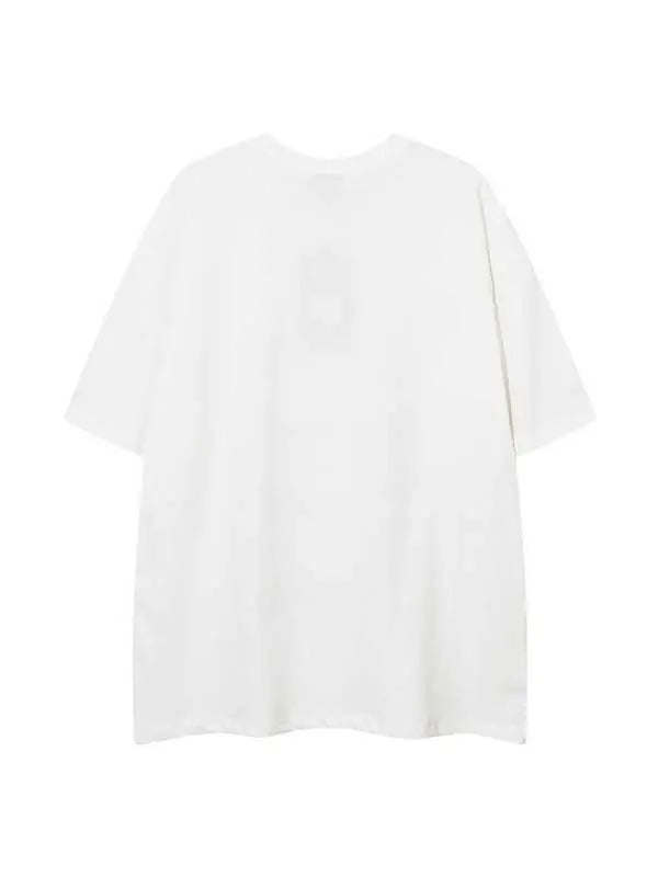 Street Life Men Cartoon Letter Graphic T-shirt