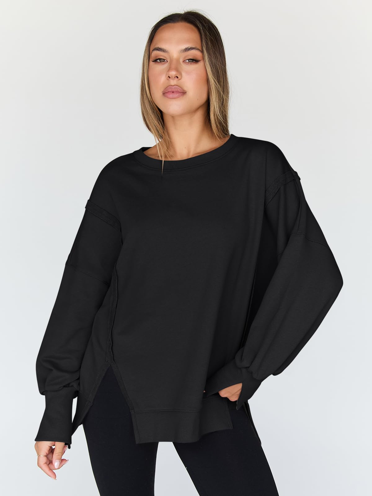 Womens Oversized Sweatshirts Hoodies Crewneck Shirts Fall Outfits