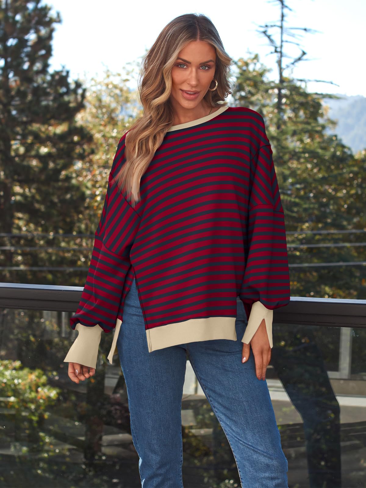 Womens Oversized Sweatshirts Hoodies Crewneck Shirts Fall Outfits